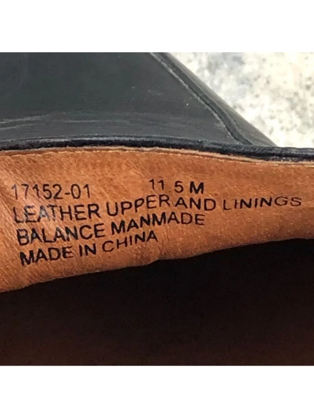 Florsheim Men's Size 11.5M Black Leather Closed Toe Elastic Gore Slip On Loafers